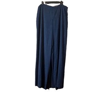 Jacques Vert Collection Elegant Navy Blue Maxi Skirt Pants Sz 14 NWT